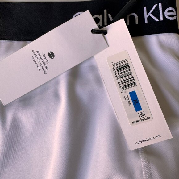 Calvin Klein Womens Performance Stretch White Skort XL Logo Built-In Shorts New - Picture 3 of 10